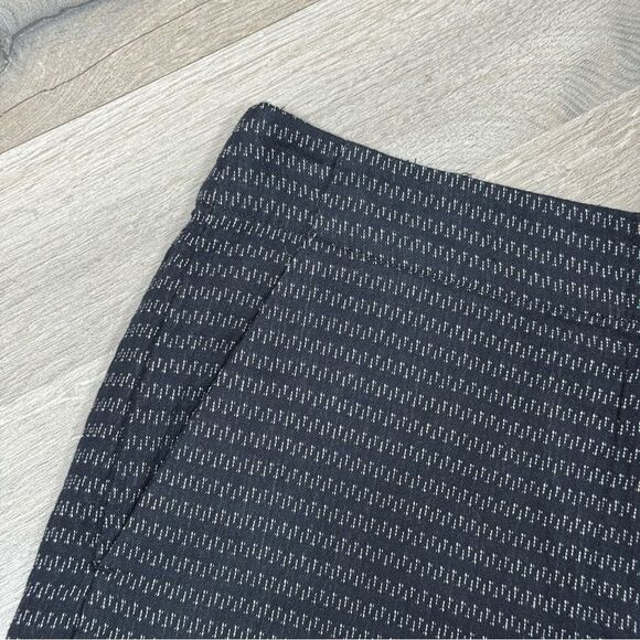 Loft Striped Cotton Knit High Rise Shorts Four Inch Navy Blue White Size 2 - Picture 5 of 13